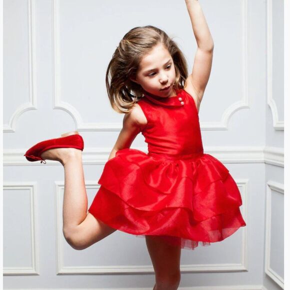 Florence Fancy Holiday Red Libby Dress size 12 - Picture 2 of 9